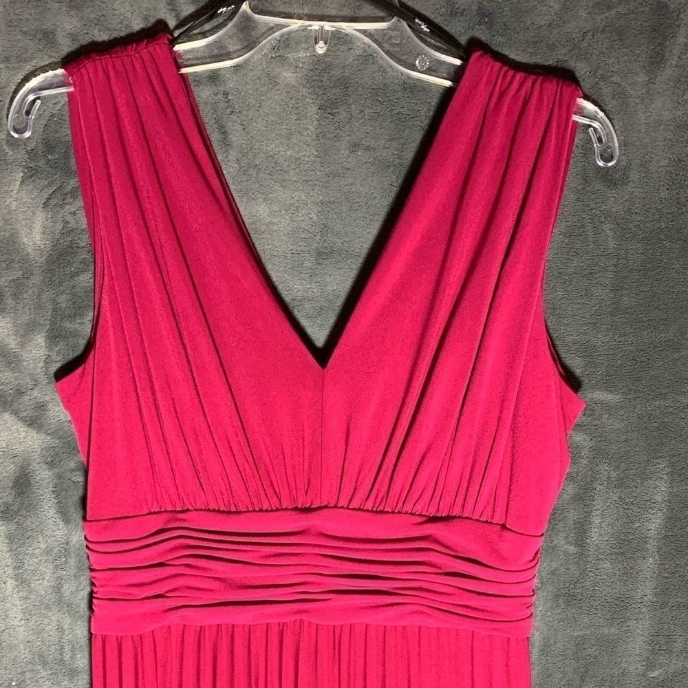 Pink Sleeveless Dress Pleated Suzi Chin Size 10